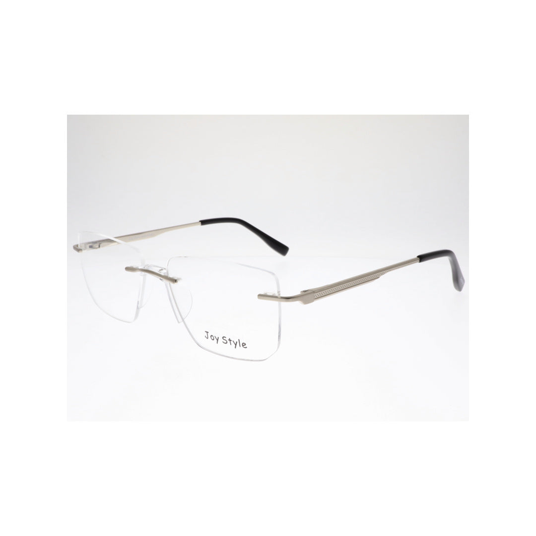 Joy Style For Unisex Eyeglasses Rimless Square Shape Size 53 Ch6603c6 Silver