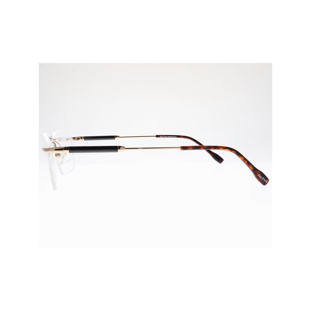 Joy Style For Unisex Eyeglasses Rimless Square Shape Size 54 Ch5601c3 Brown Gold