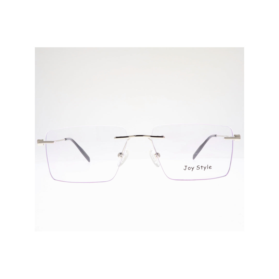 Joy Style For Unisex Eyeglasses Rimless Square Shape Size 55 Mb00770c4 Silver