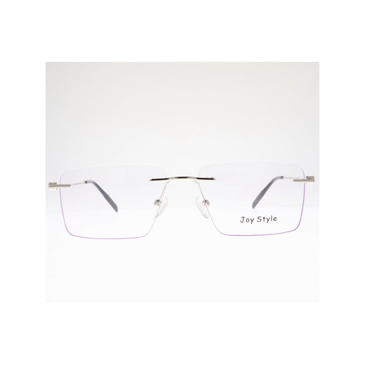 Joy Style For Unisex Eyeglasses Rimless Square Shape Size 55 Mb00770c4 Silver