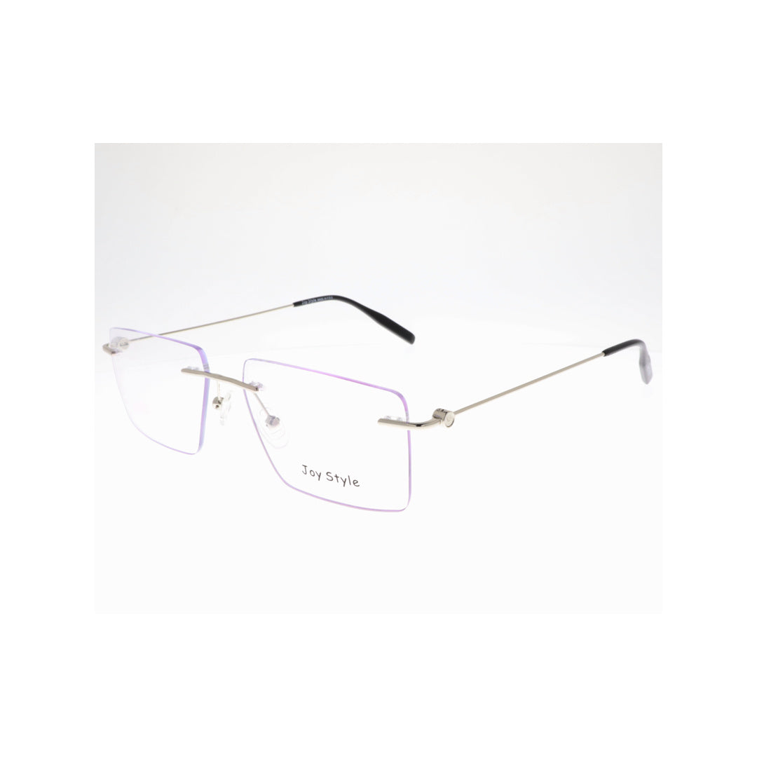 Joy Style For Unisex Eyeglasses Rimless Square Shape Size 55 Mb00770c4 Silver