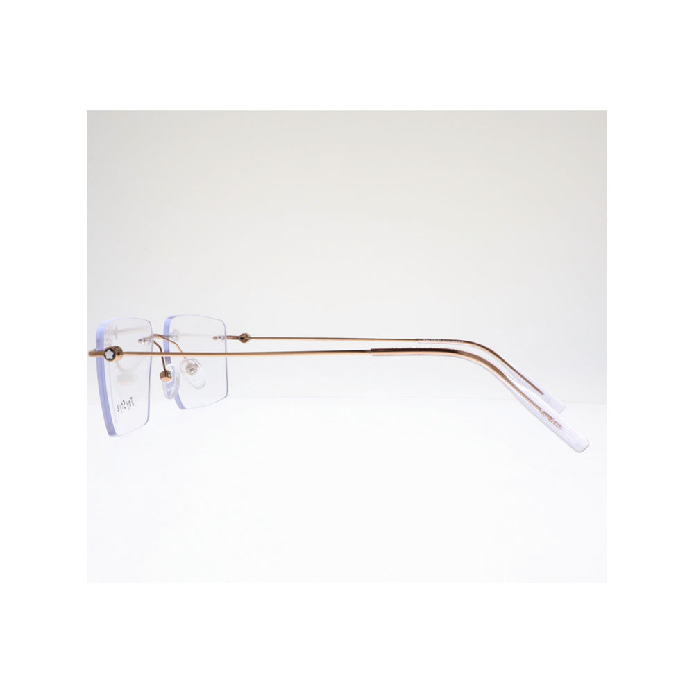 Joy Style For Unisex Eyeglasses Rimless Square Shape Size 55 Mb00770c5 Brownze