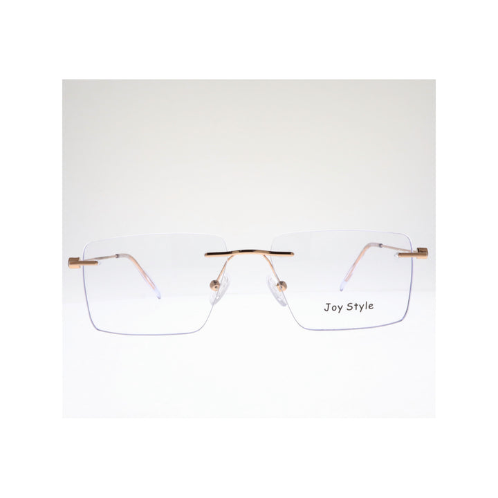 Joy Style For Unisex Eyeglasses Rimless Square Shape Size 55 Mb00770c5 Brownze