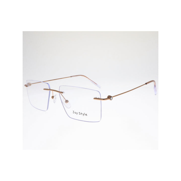 Joy Style For Unisex Eyeglasses Rimless Square Shape Size 55 Mb00770c5 Brownze