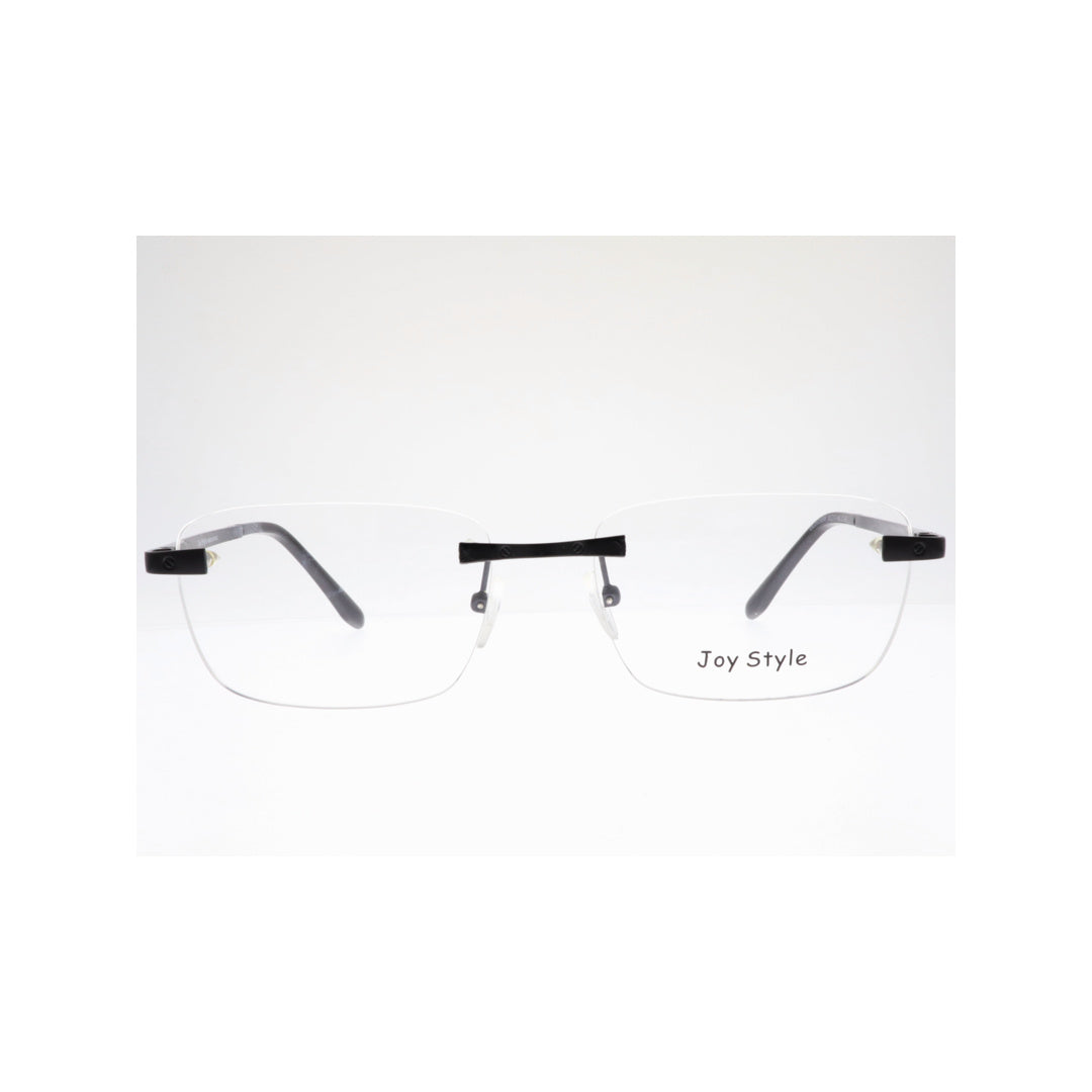 Joy Style For Unisex Eyeglasses Rimless Square Shape Size 55 Old0368mc1 Matte Black