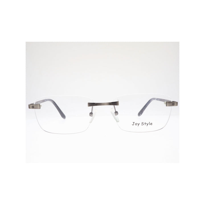 Joy Style For Unisex Eyeglasses Rimless Square Shape Size 55 Old0368mc3 Gunmetal