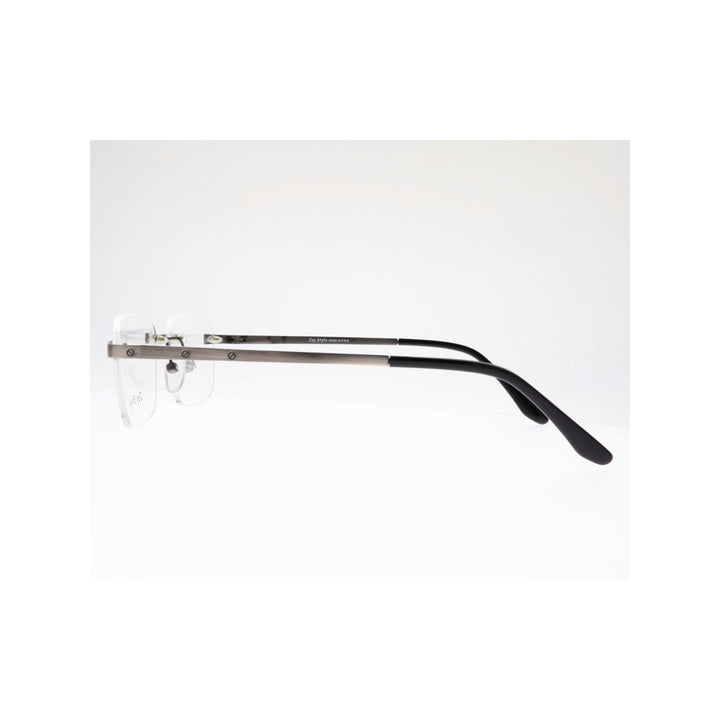 Joy Style For Unisex Eyeglasses Rimless Square Shape Size 55 Old0368mc3 Gunmetal