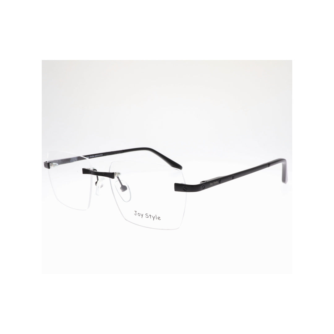 Joy Style For Unisex Eyeglasses Rimless Square Shape Size 55 Old0369mc1 Matte Black