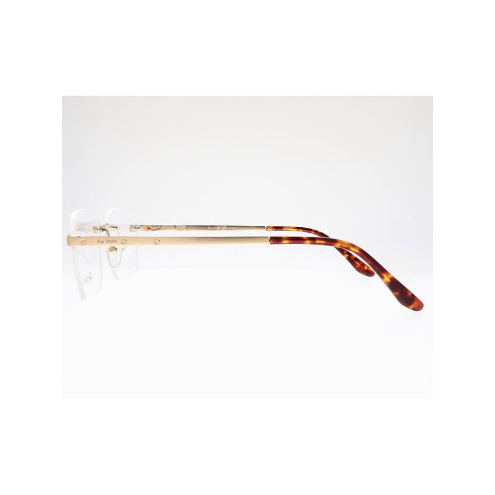 Joy Style For Unisex Eyeglasses Rimless Square Shape Size 55 Old0369mc2 Matte Gold