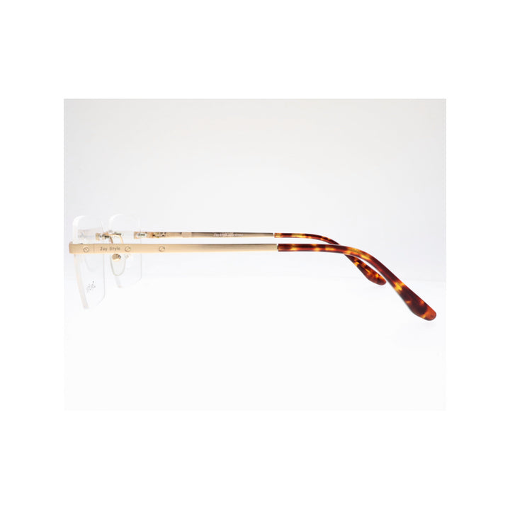 Joy Style For Unisex Eyeglasses Rimless Square Shape Size 55 Old0369mc2 Matte Gold