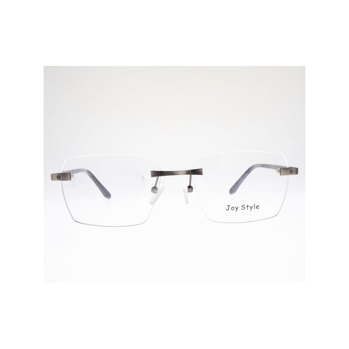 Joy Style For Unisex Eyeglasses Rimless Square Shape Size 55 Old0369mc3 Gunmetal