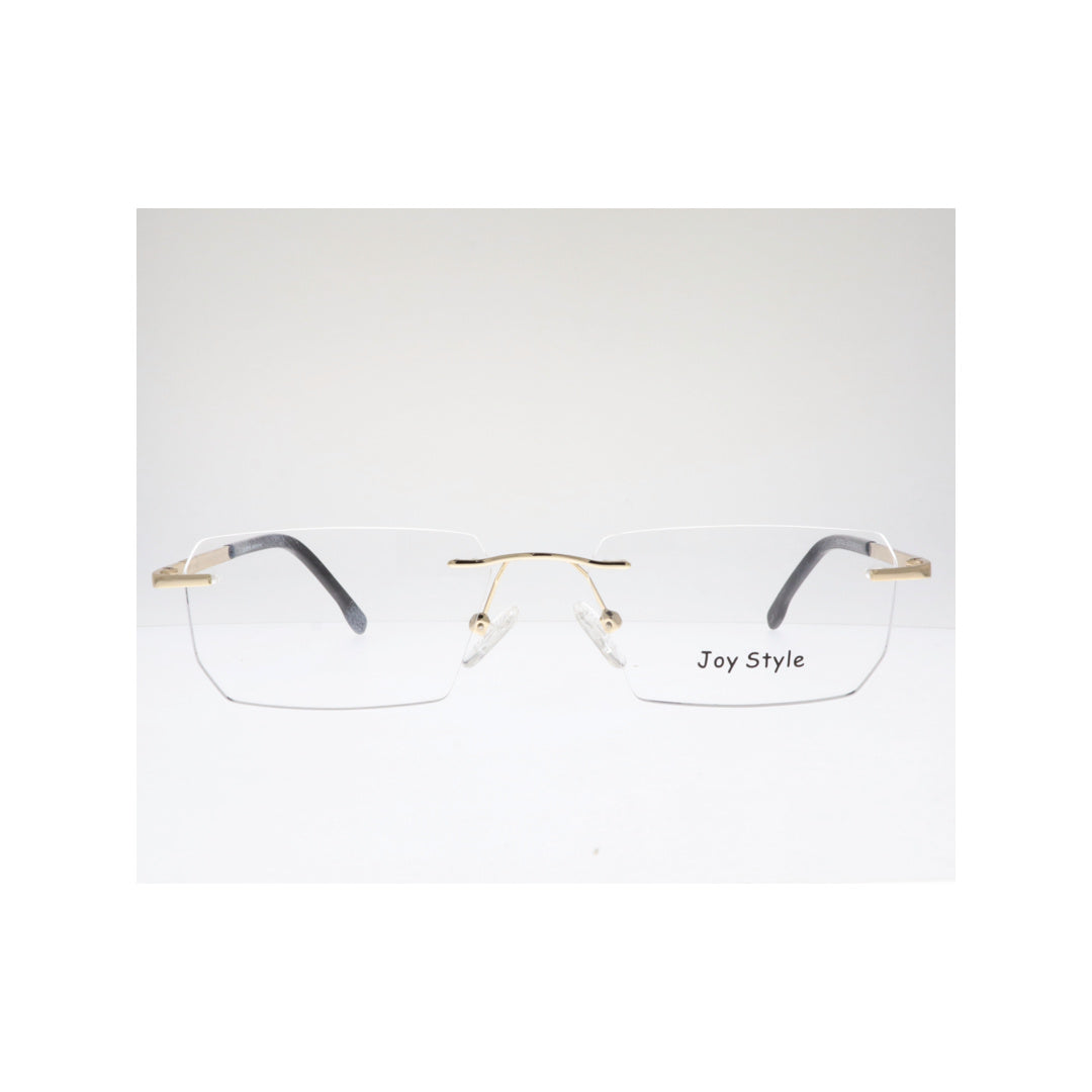 Joy Style For Unisex Eyeglasses Rimless Square Shape Size 55 Old1016mc1 Gold