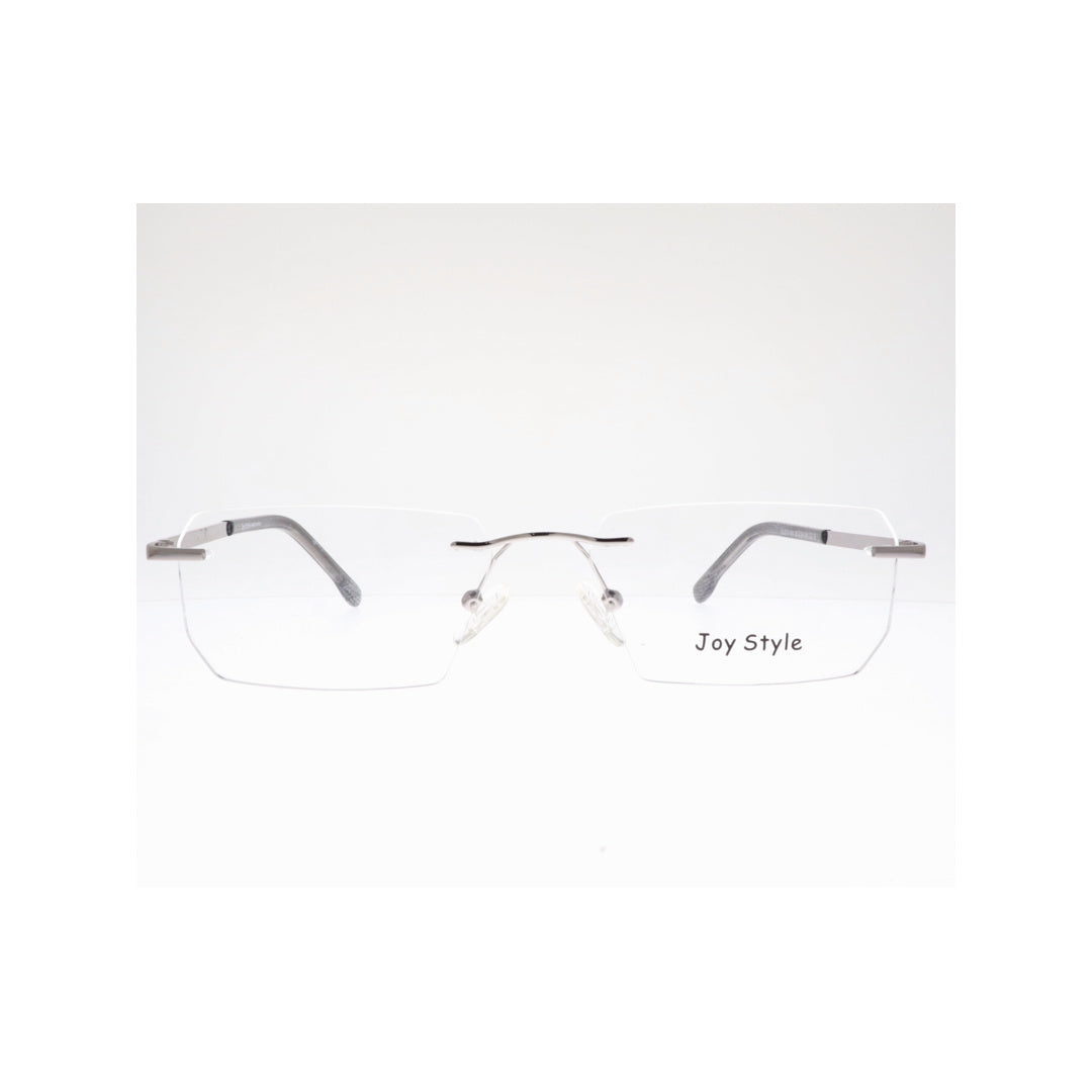 Joy Style For Unisex Eyeglasses Rimless Square Shape Size 55 Old1016mc2 Silver