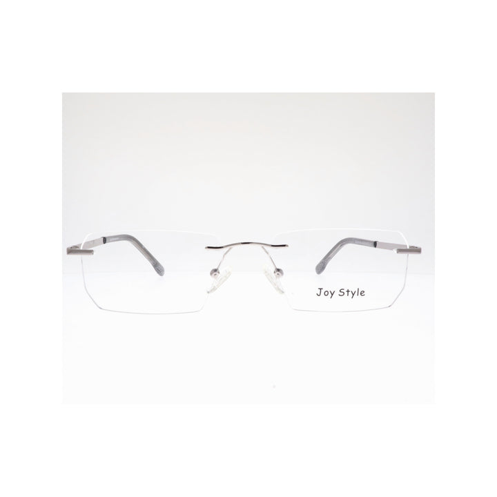 Joy Style For Unisex Eyeglasses Rimless Square Shape Size 55 Old1016mc2 Silver