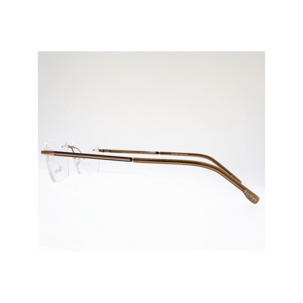 Joy Style For Unisex Eyeglasses Rimless Square Shape Size 55 Old1016mc5 Brown
