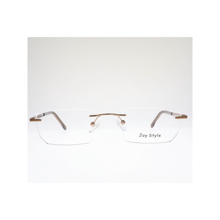 Joy Style For Unisex Eyeglasses Rimless Square Shape Size 55 Old1016mc5 Brown