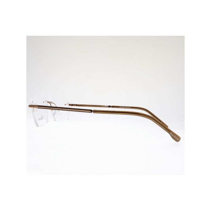 Joy Style For Unisex Eyeglasses Rimless Square Shape Size 55 Old1016mc5 Brown