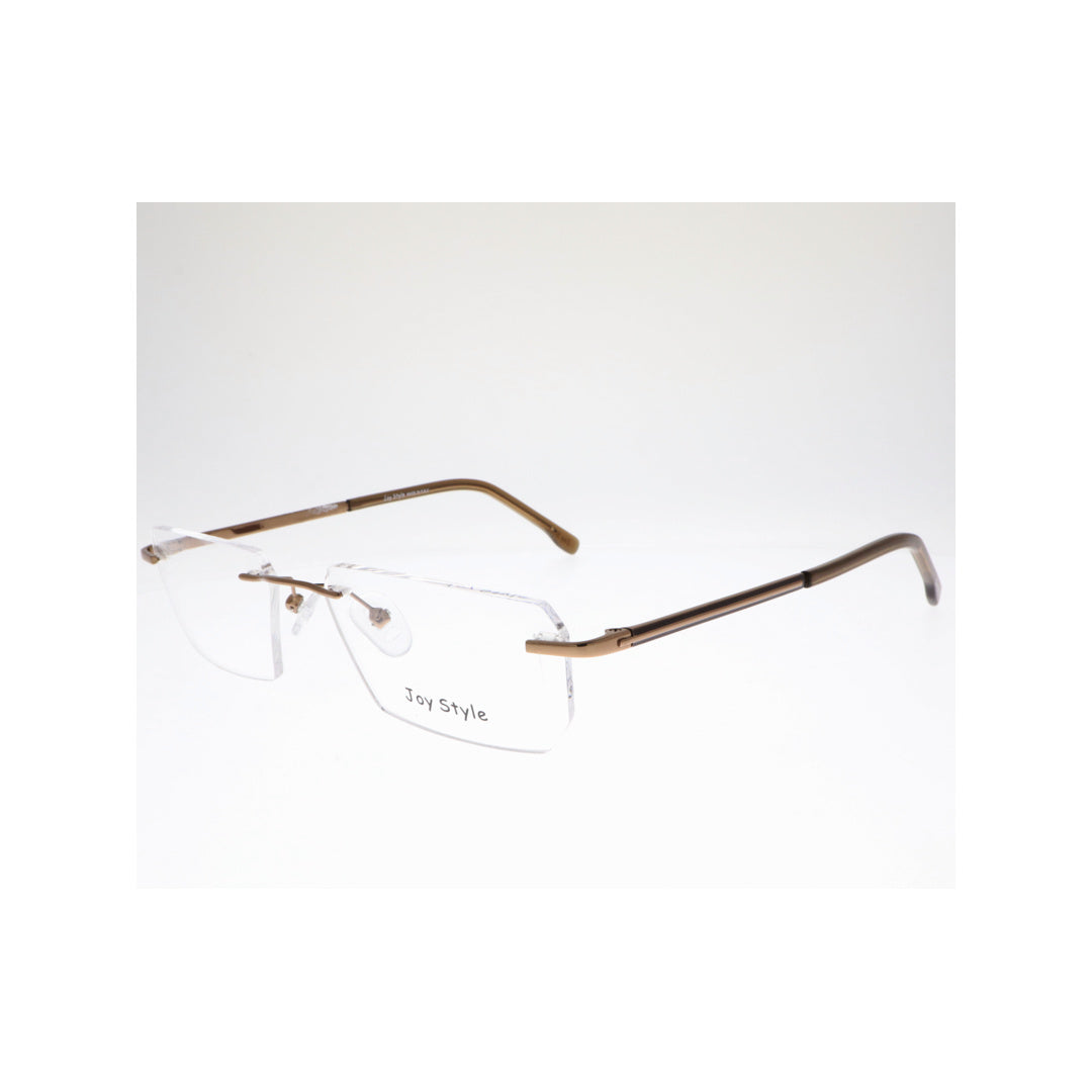 Joy Style For Unisex Eyeglasses Rimless Square Shape Size 55 Old1016mc5 Brown