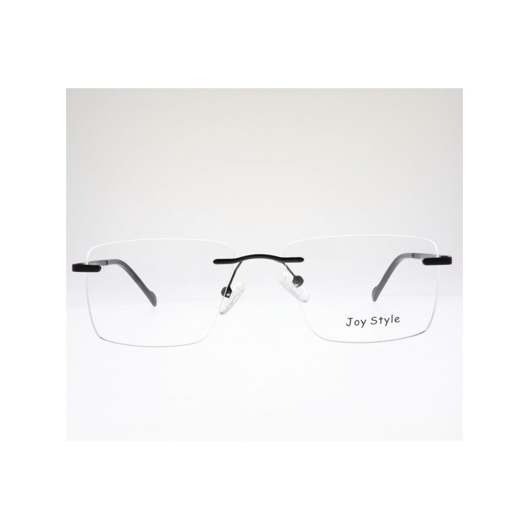 Joy Style For Unisex Eyeglasses Rimless Square Shape Size 55 Old5092mc3 Matte Black