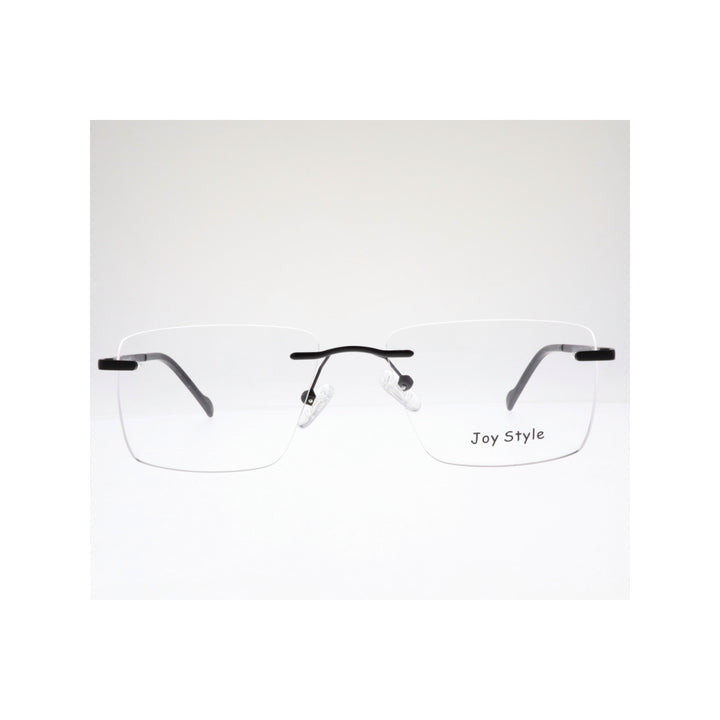 Joy Style For Unisex Eyeglasses Rimless Square Shape Size 55 Old5092mc3 Matte Black