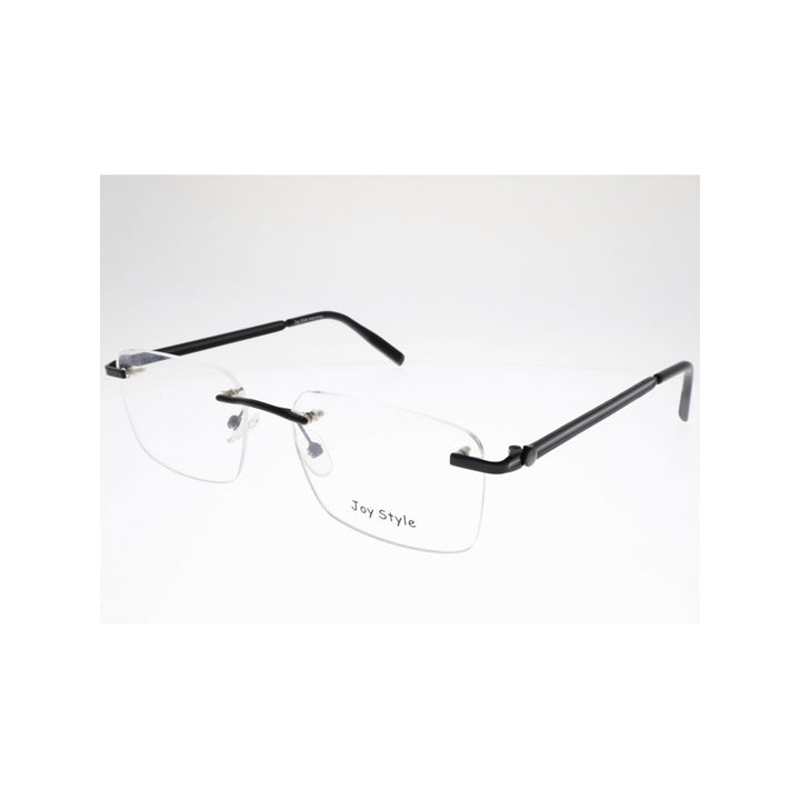 Joy Style For Unisex Eyeglasses Rimless Square Shape Size 56 Old0168mc1 Black Grey