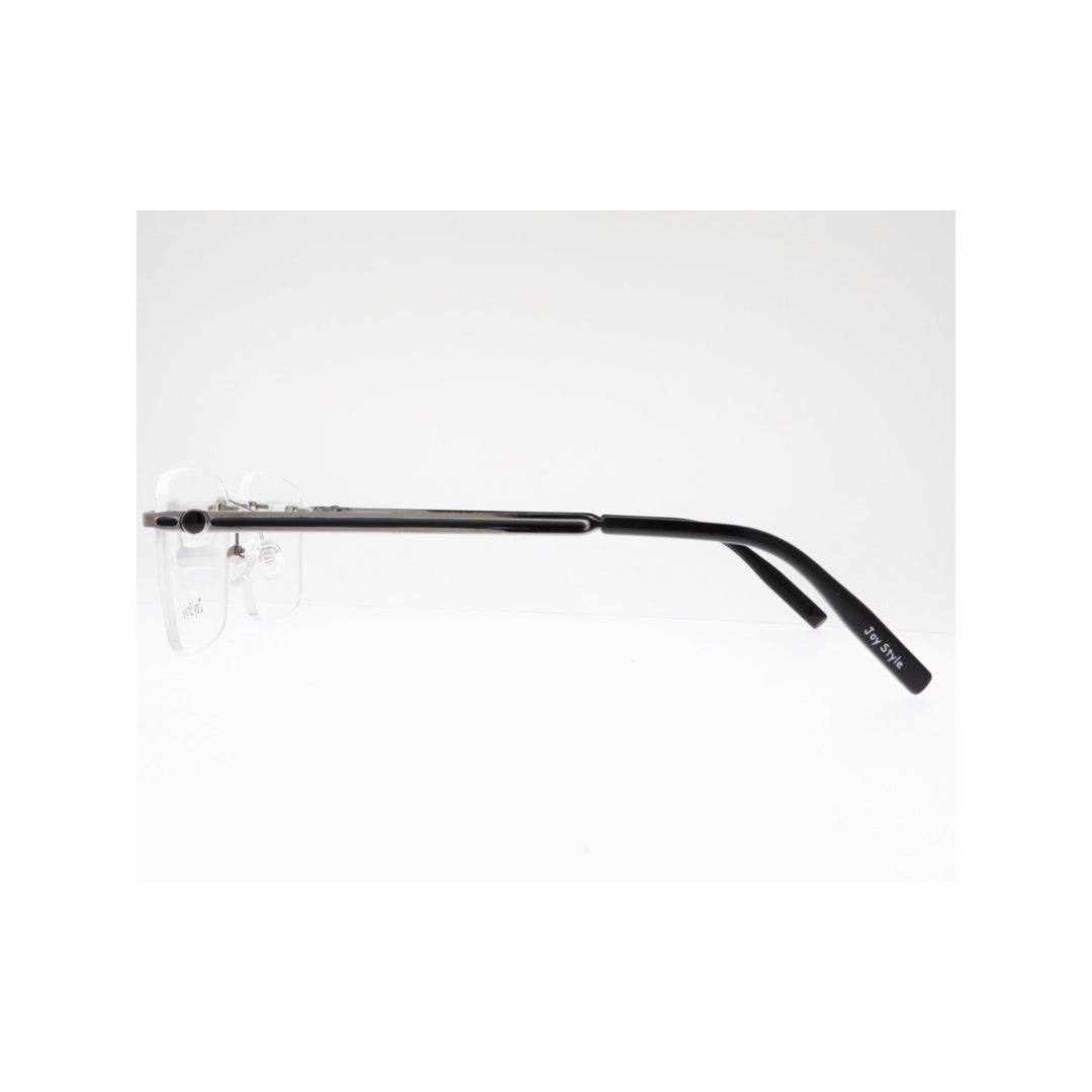Joy Style For Unisex Eyeglasses Rimless Square Shape Size 56 Old0168mc4 Silver