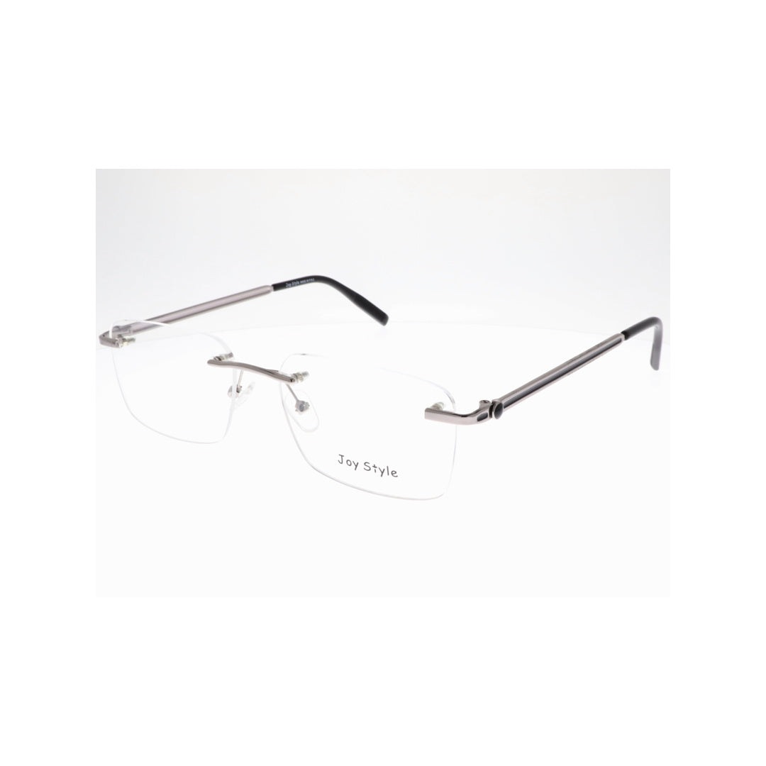 Joy Style For Unisex Eyeglasses Rimless Square Shape Size 56 Old0168mc4 Silver
