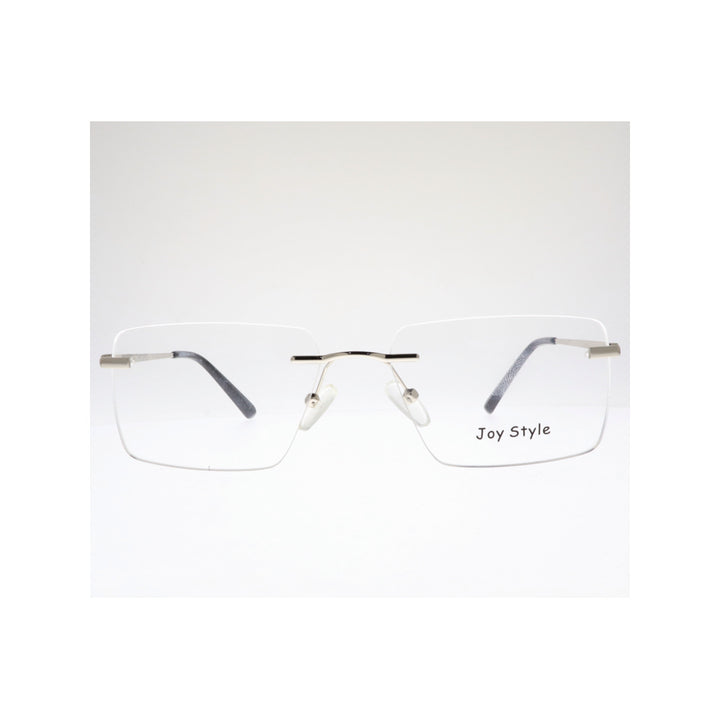 Joy Style For Unisex Eyeglasses Rimless Square Shape Size 56 Old337mc4 Silver