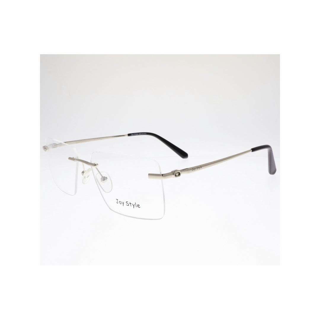 Joy Style For Unisex Eyeglasses Rimless Square Shape Size 56 Old337mc4 Silver