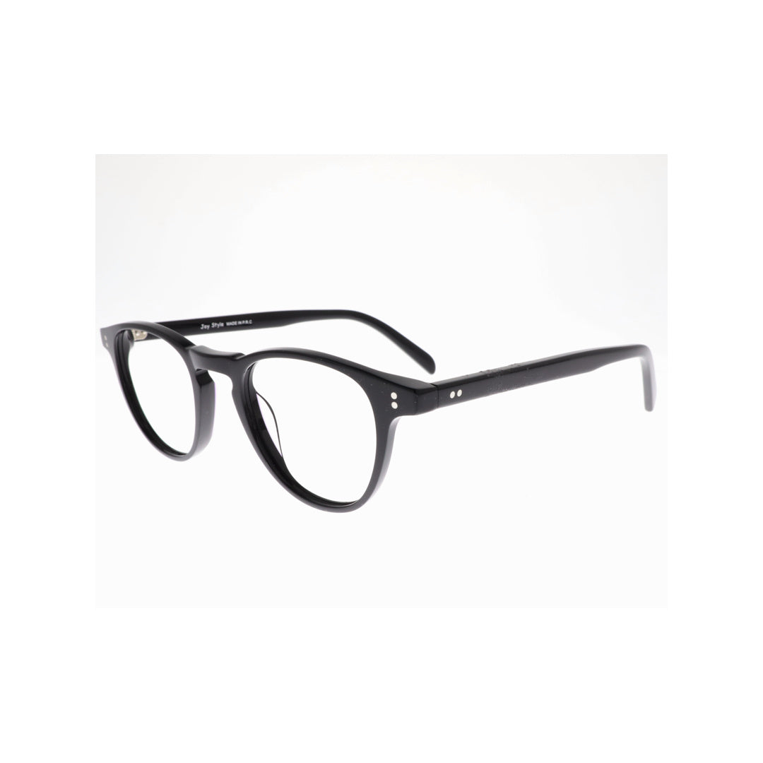 Joy Style For Unisex Eyeglasses Round Shape 45 Ha76c1 Black
