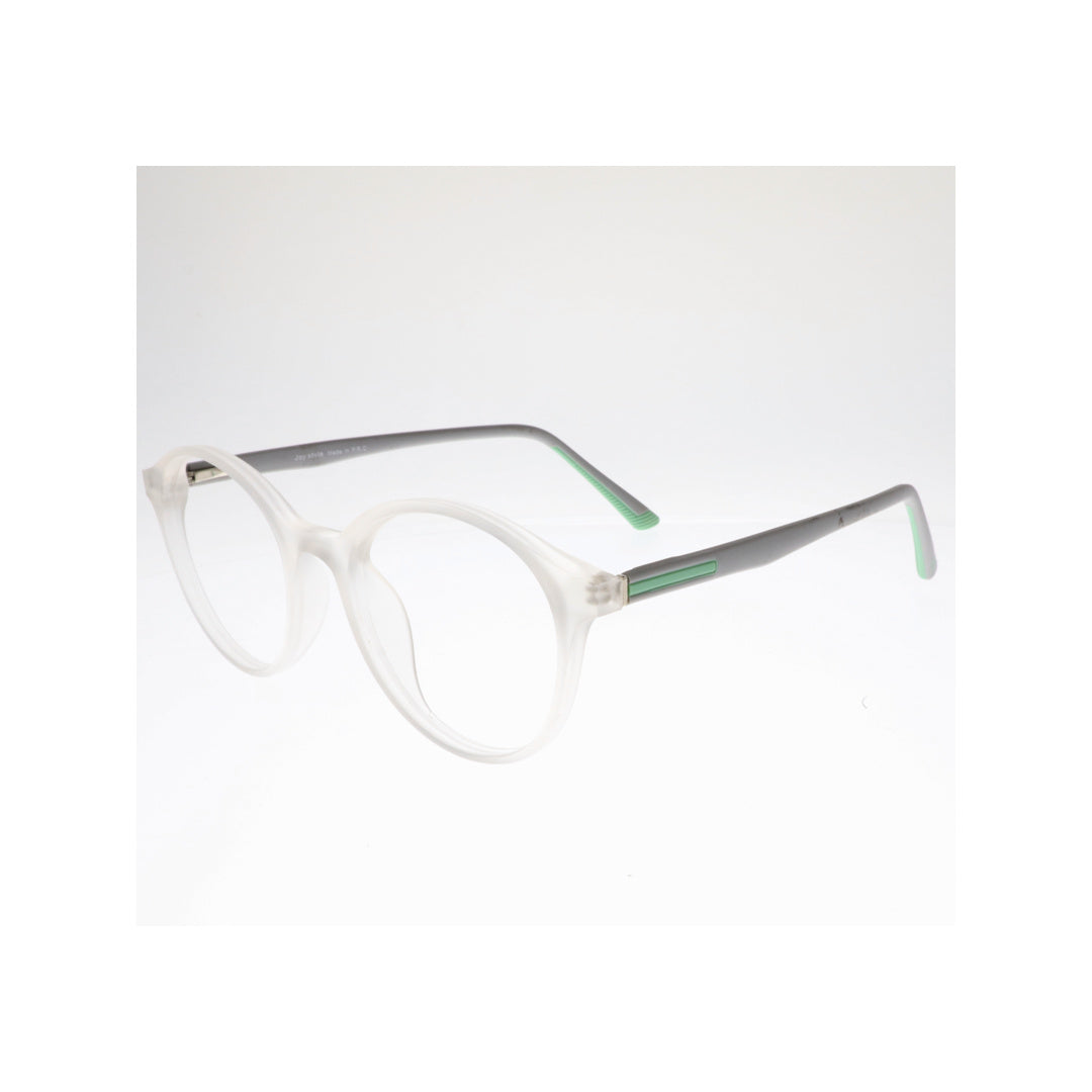Joy Style For Unisex Eyeglasses Round Shape 48 Hf202c7 Clear White