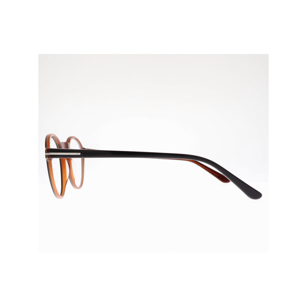 Joy Style For Unisex Eyeglasses Round Shape 49 Ft5606bc3 Brown