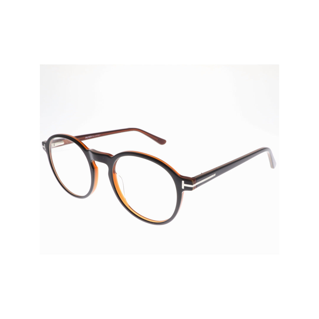 Joy Style For Unisex Eyeglasses Round Shape 49 Ft5606bc3 Brown