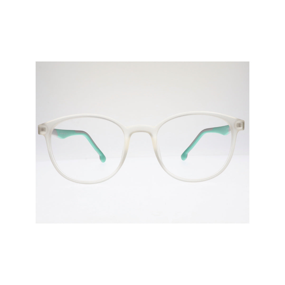Joy Style For Unisex Eyeglasses Round Shape 49 Hf108c7 Clear White