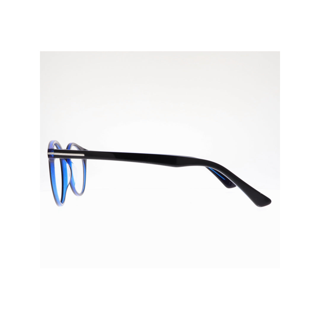 Joy Style For Unisex Eyeglasses Round Shape 50 Ft5753c123 Black Blue