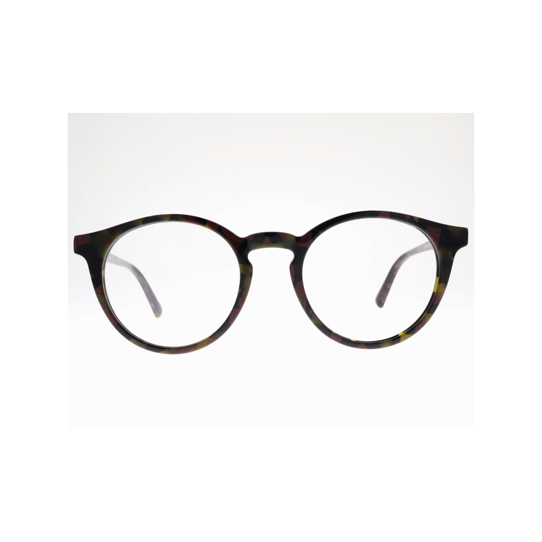 Joy Style For Unisex Eyeglasses Round Shape 51 Rda10042c2 Brown Green Black