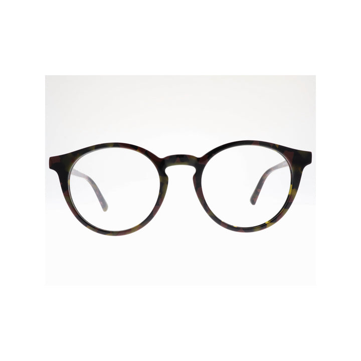 Joy Style For Unisex Eyeglasses Round Shape 51 Rda10042c2 Brown Green Black