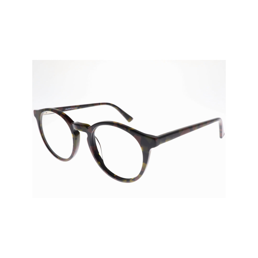 Joy Style For Unisex Eyeglasses Round Shape 51 Rda10042c2 Brown Green Black