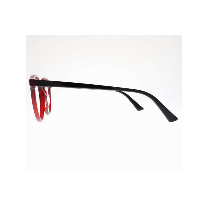 Joy Style For Unisex Eyeglasses Round Shape 51 Rda10042c3 Red Black