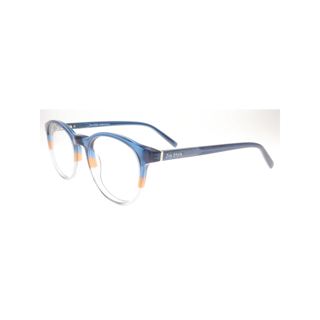 Joy Style For Unisex Eyeglasses Round Shape Size 50 2288c6 Blue Grey Hazel