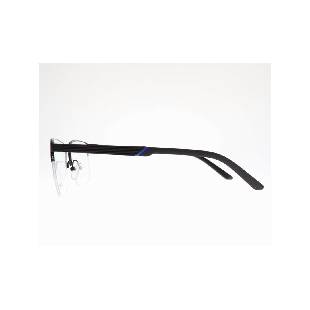 Joy Style For Unisex Eyeglasses Semi Rimless Square Shape Size 54 Hq01-31c1 Black