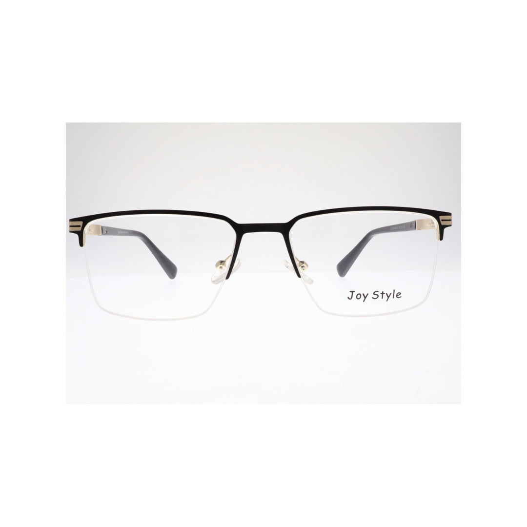 Joy Style For Unisex Eyeglasses Semi Rimless Square Shape Size 54 Old1081mc3 Matte Black Gold
