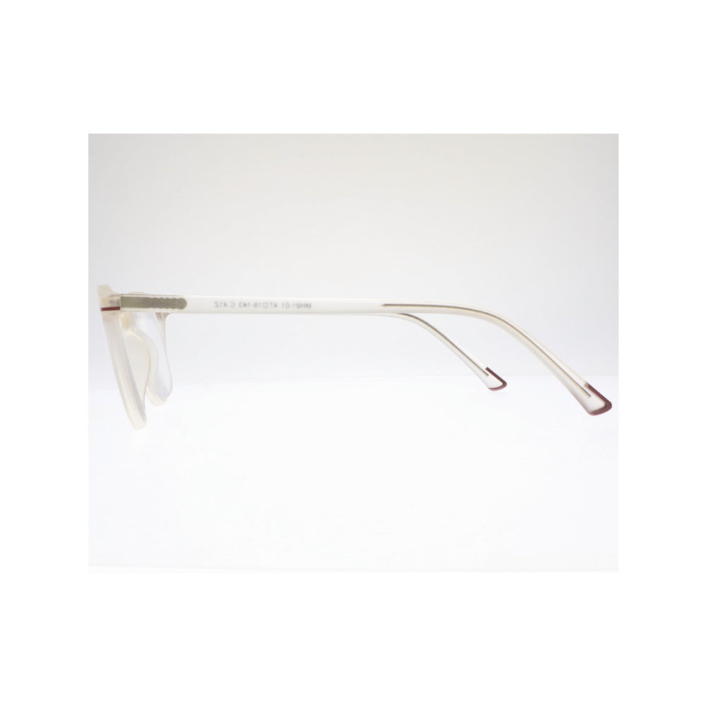 Joy Style For Unisex Eyeglasses Semi Round Shape 47 Mh01-01c41 Clear White