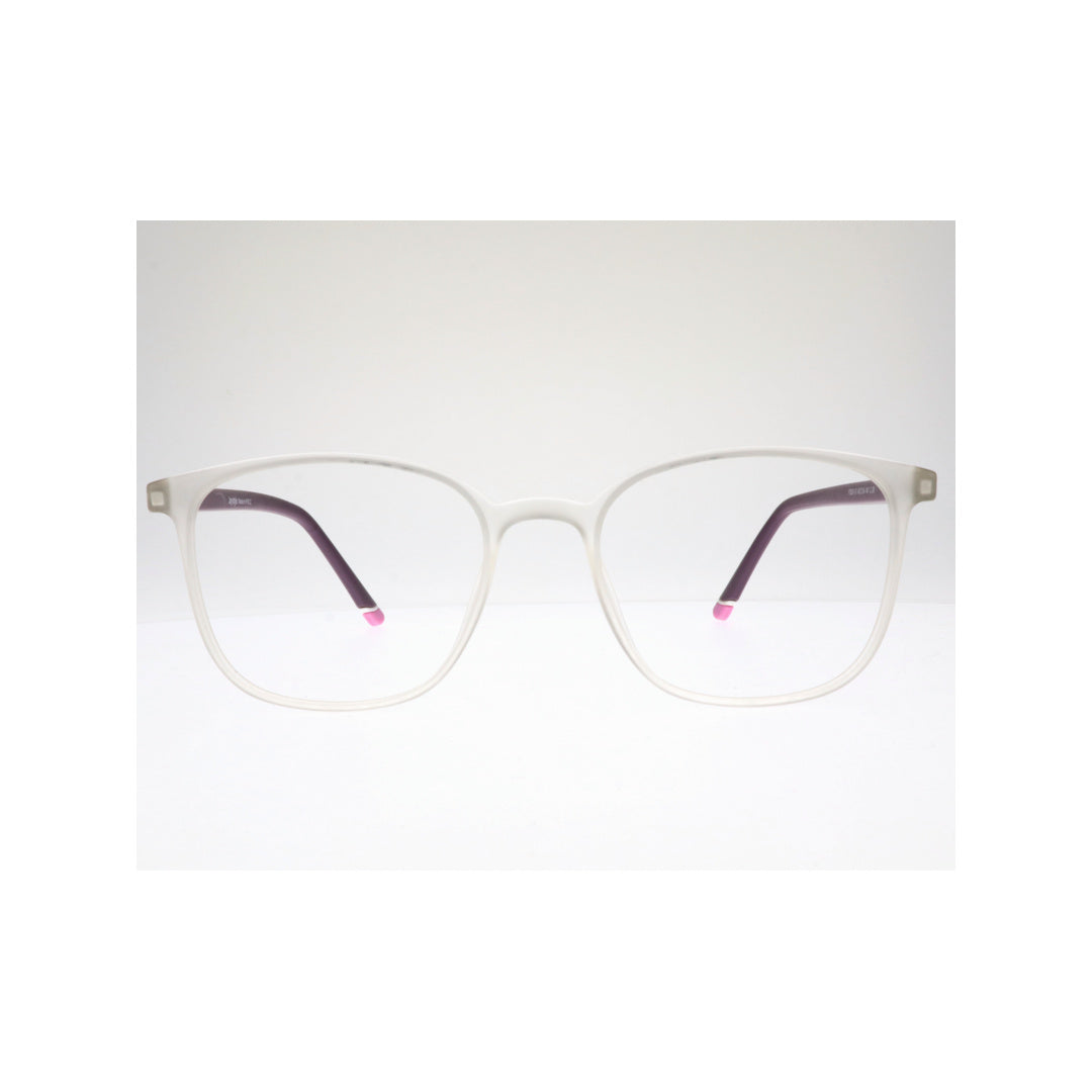 Joy Style For Unisex Eyeglasses Square Shape Size 49 Fd05-10c8 Clear White Violet