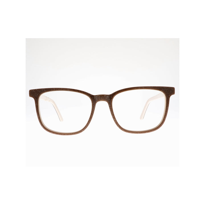Joy Style For Unisex Eyeglasses Square Shape Size 51 Ch8008c6 Brown Beige