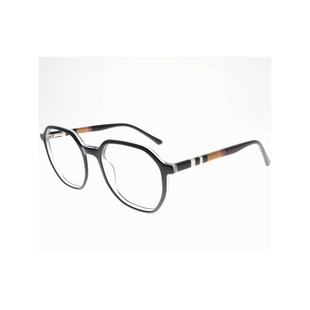 Joy Style For Unisex Eyeglasses Square Shape Size 51 P3355c2 Black