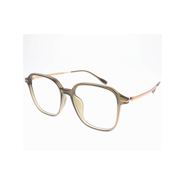 Joy Style For Unisex Eyeglasses Square Shape Size 53 23607c6 Olive Green And Gold