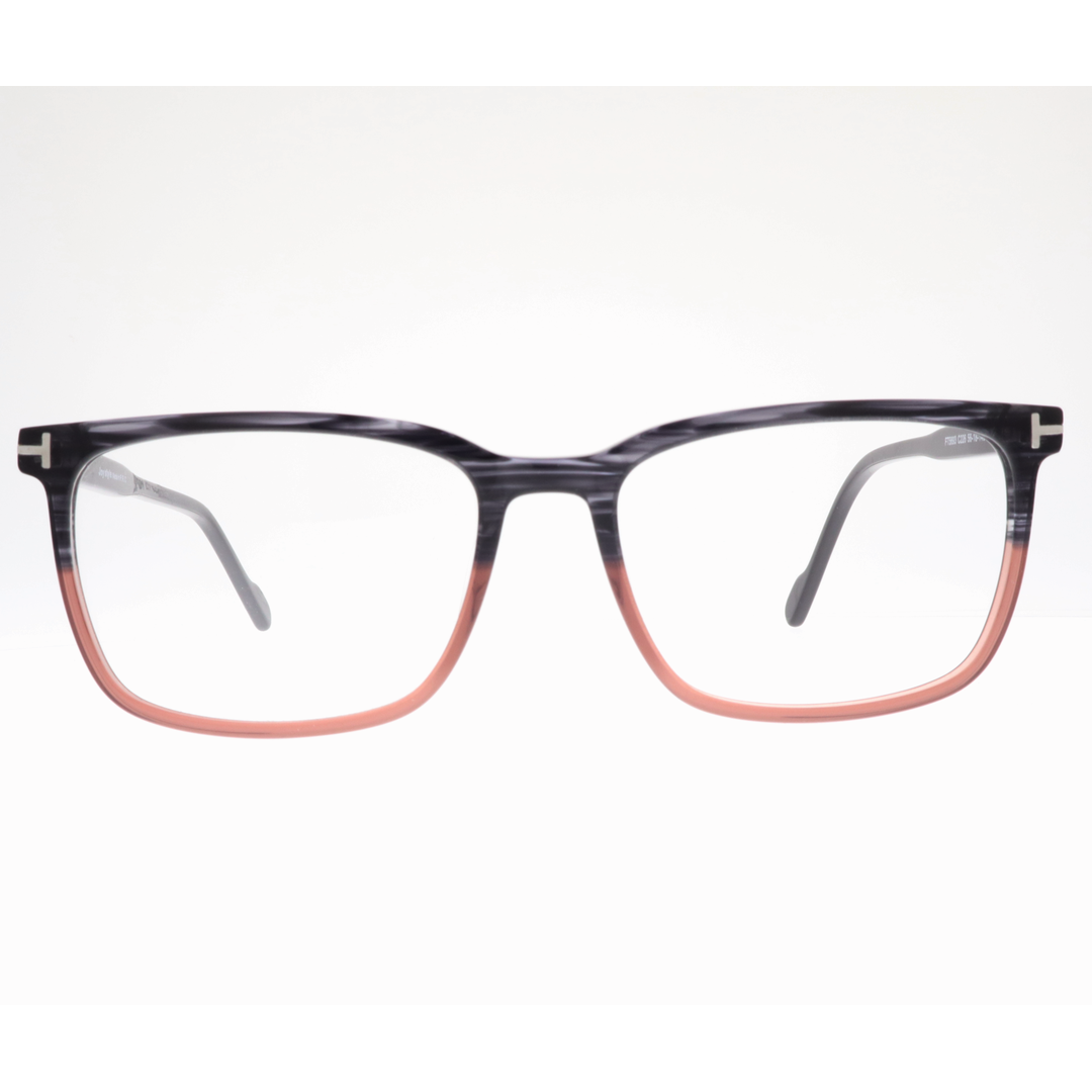 Joy Style For Unisex Eyeglasses Square Shape Size 56 Ft5693c226 Black Grey Peach Gradient