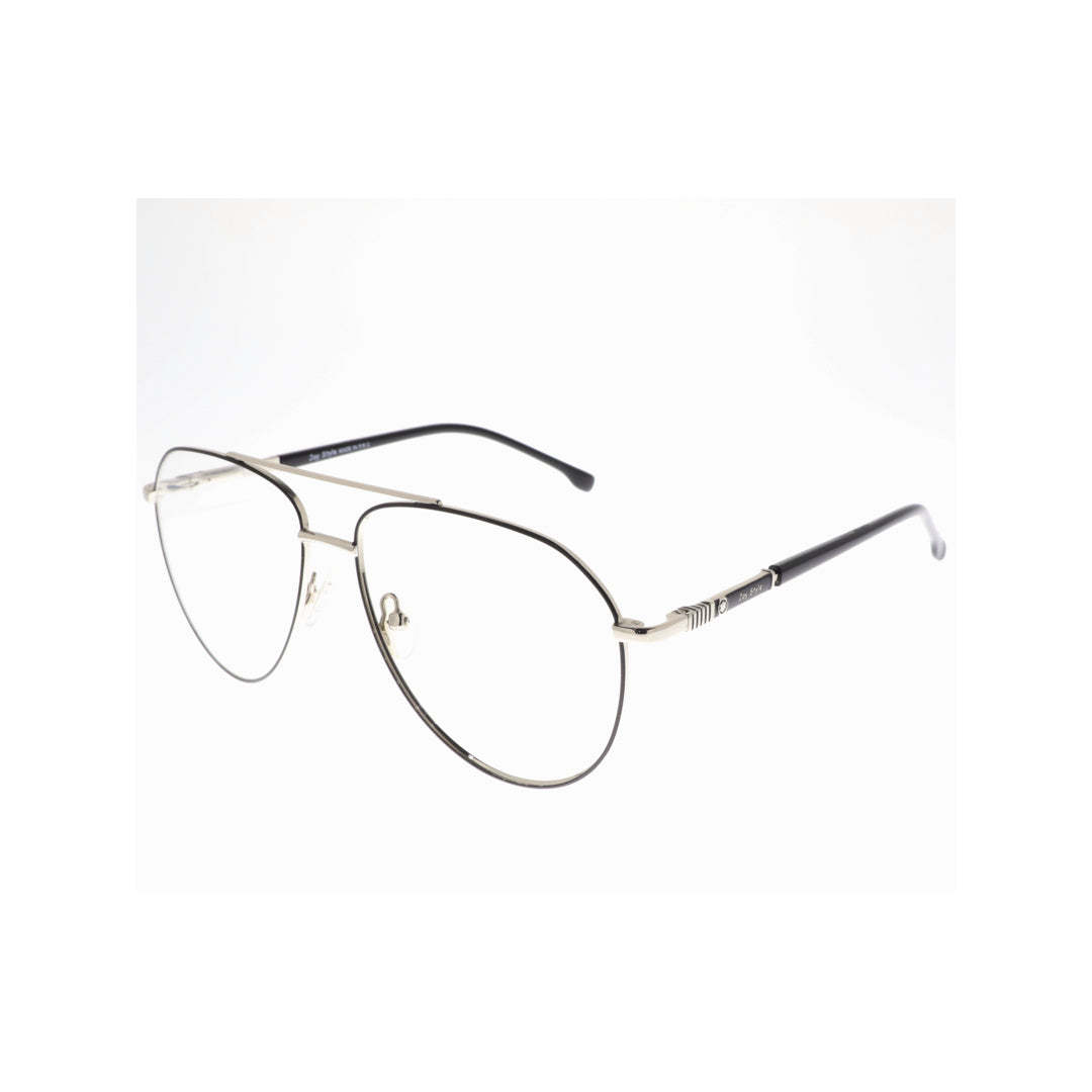 Joy Style For Unisex Metal Eyeglasses Aviator Shape 56 0818c6 Black Silver