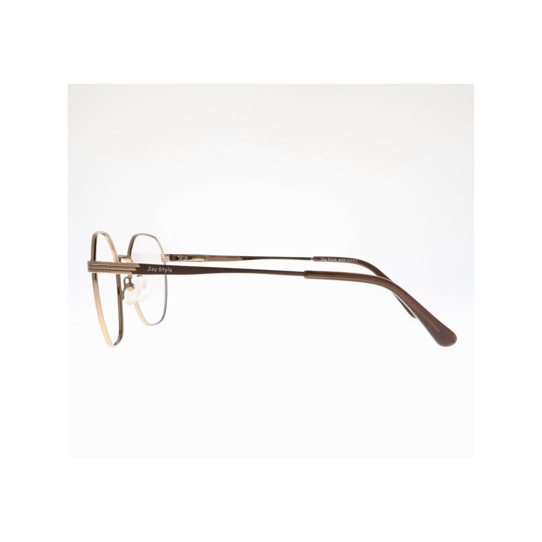 Joy Style For Unisex Metal Eyeglasses Round Shape 51 Old42095mc5 Brown